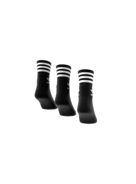 Calcetines Tripack Adidas Clásicos Media Pantorrilla Color Negro-1
