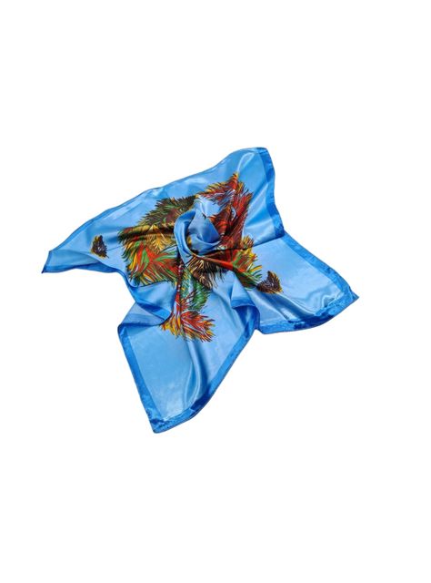 Pañuelo Satinado Mujer Diseño Plumas 60 x 60 cms-0