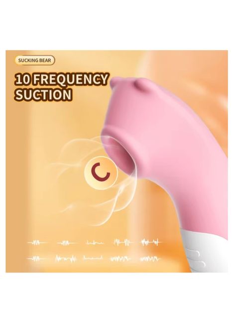 Vibrador Succionador De Clítoris Osito10 Frecuencias Recargable-2