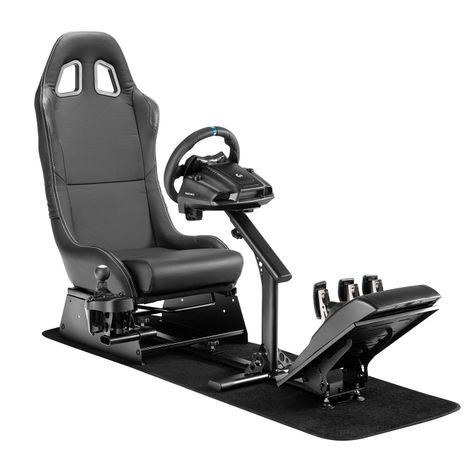 Simulador Gamer Negro Volante Thrustmaster Fanatec Logitech-0