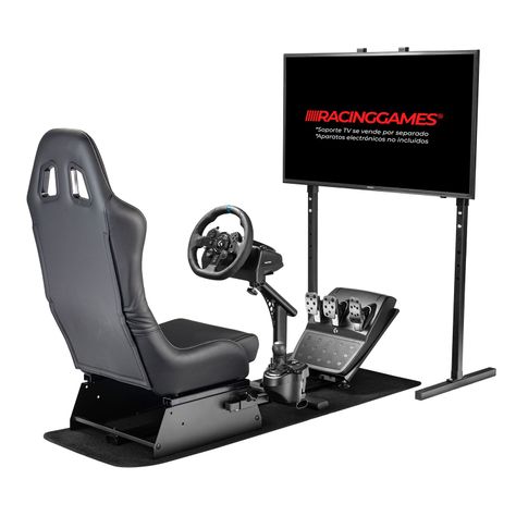Simulador Gamer Negro Volante Thrustmaster Fanatec Logitech-9