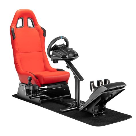 Simulador Gamer Rojo Volante Thrustmaster Fanatec Logitech-0