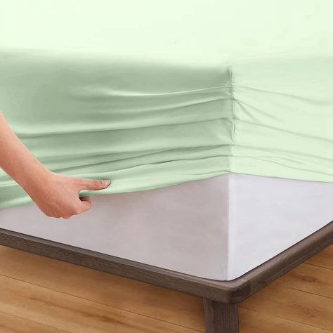 Sabanas Bajera Soft Ajustable 1800 Cama 2 Plazas Menta-2