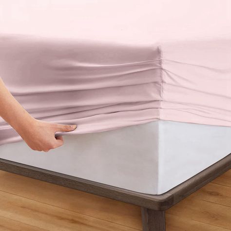 Sabanas Bajera Soft Ajustable 1800 Cama 2 Plazas Rosa-2