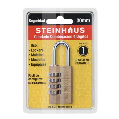 Candado Steinhaus Clave Numérica 30 Mm 4 Dígitos-1