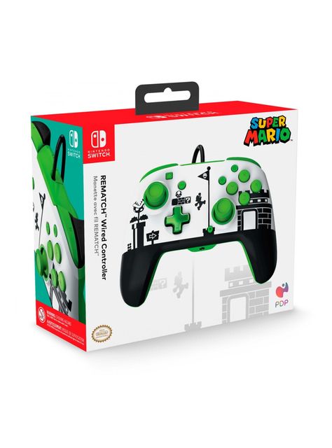 Control Alámbrico REMATCH - Super Mario Retro - Nintendo Switch-0