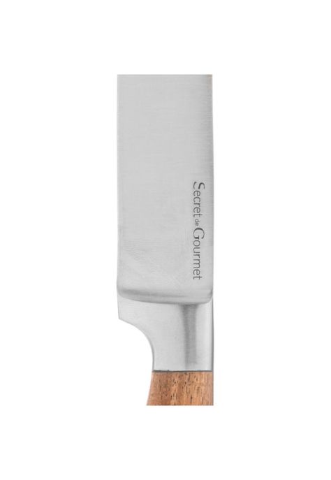 CUCHILLO CARNICERO ACERO INOX/ACACIA-0