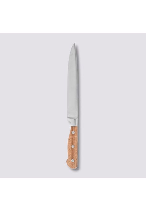 CUCHILLO CARNICERO ACERO INOX/ACACIA-1