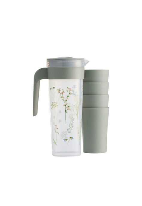 JARRA 1,1L CON 4 VASOS VERDE MUSGO-0