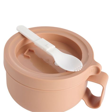 CONTENEDOR DE COMIDA CON CUCHARA ROSADO-3