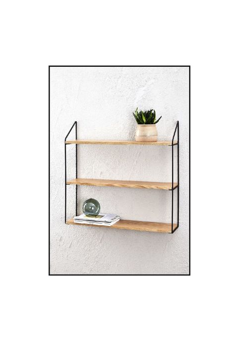 REPISA 3 NIVELES 60X15X54CM METAL BASE MADERA-2