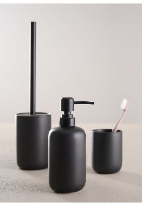 SET DE BAÑO 3 PIEZAS CERAMICA NEGRO-3