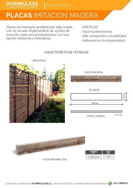 Placa  de hormigón Imitación Madera-1
