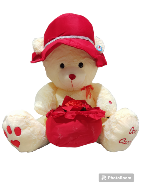 Osa de peluche con sombrero -0