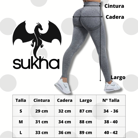Calzas Leggings Push Up Alta Flare Sukha Negro-1