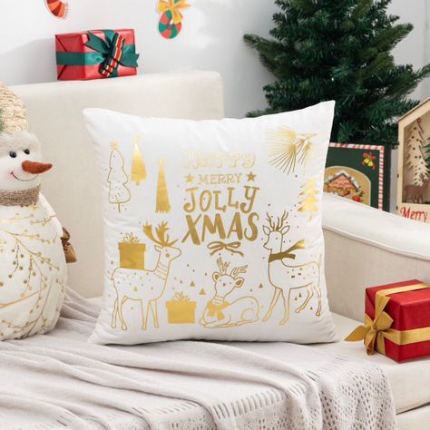 Cojín navideño con diseño estampado - D02-0