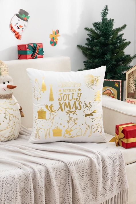 Cojín navideño con diseño estampado - D02-1