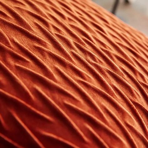 Cojín terciopelo con diseño ondas 45X45 - Naranja-1