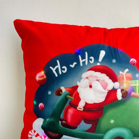 Pack de 2 fundas de cojines navideños con luces led - 08-1