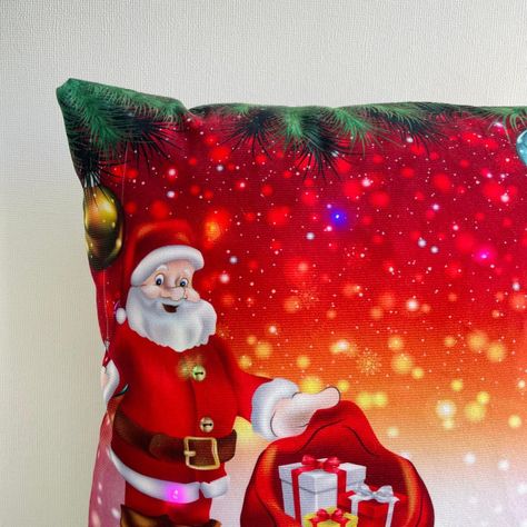 Pack de 2 fundas de cojines navideños con luces led - 10-1