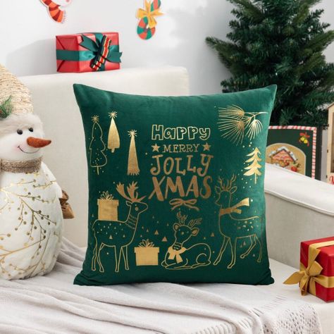 Cojín navideño con diseño estampado - D08-0