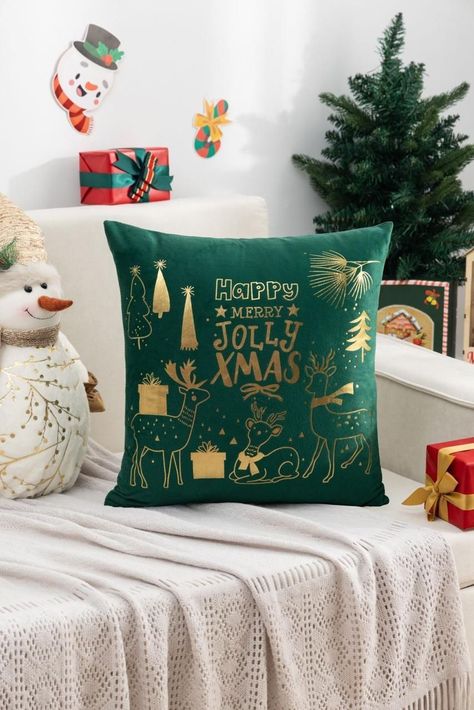 Cojín navideño con diseño estampado - D08-1