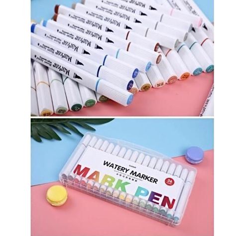 Set de 36 plumones, acuarelas fácil de retirar-2