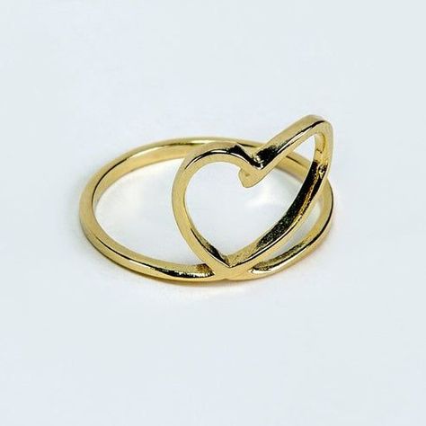 ANILLO CUORE BAÑO EN ORO-0