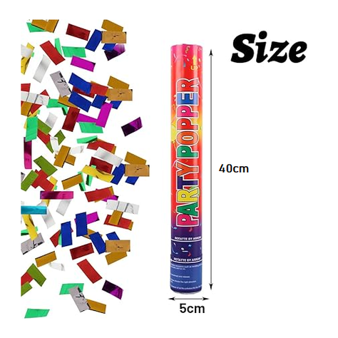 Tubo De Confetis De 40CM Fiestas Fin De Año Eventos-4