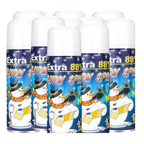 Set de 10 Spray De Nieve Artificial Lanza Espuma-1