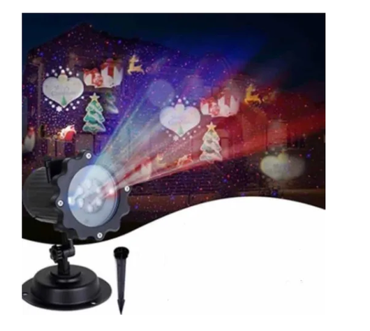 Proyector De Luz Diferentes Patrones Festividades Navidad Año Nuevo-4