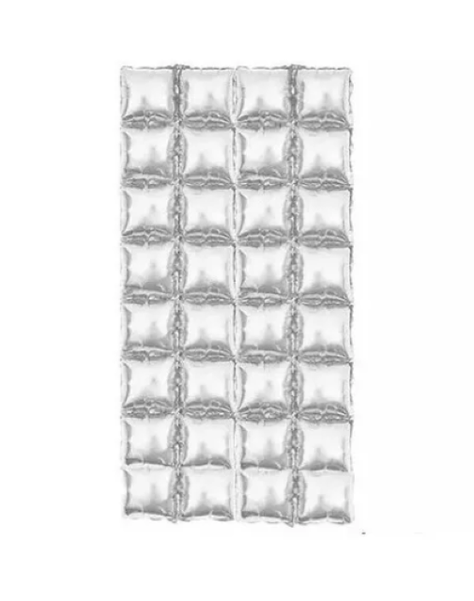 Pack De 2 Cortinas Globos Cuadrados Pared Fiesta Plateado-0