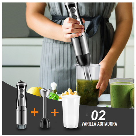 Batidora Manual De Inmersión 8 En 1 Procesador Eléctrico De Alimentos-6
