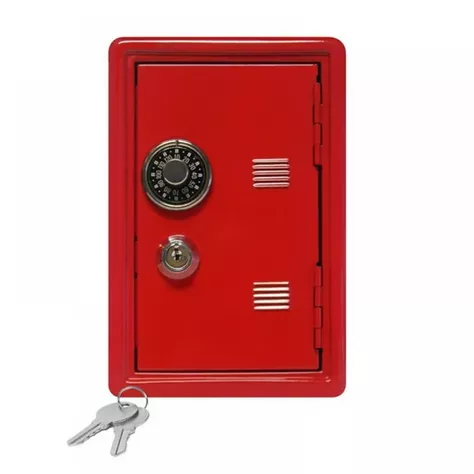 Mini Caja Fuerte De Metal Con Llave Y Cerradura De Combinación-0