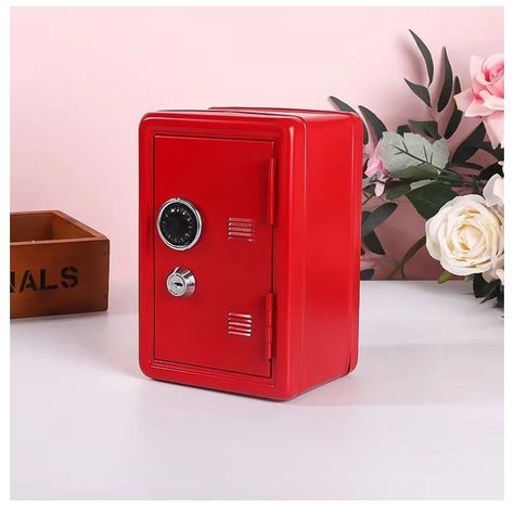 Mini Caja Fuerte De Metal Con Llave Y Cerradura De Combinación-1