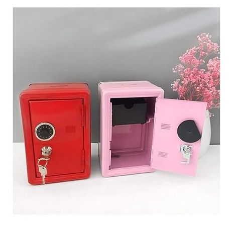 Mini Caja Fuerte De Metal Con Llave Y Cerradura De Combinación-4
