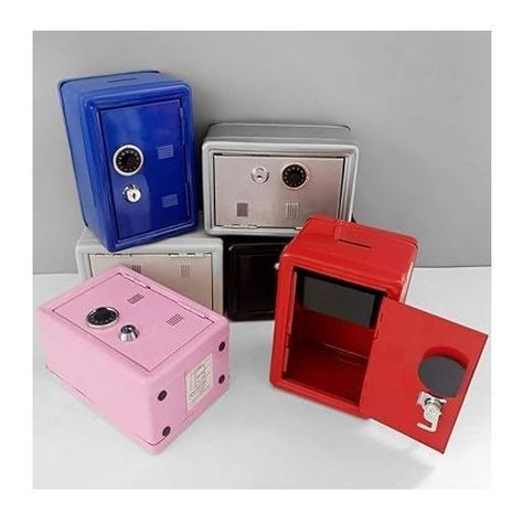 Mini Caja Fuerte De Metal Con Llave Y Cerradura De Combinación-6