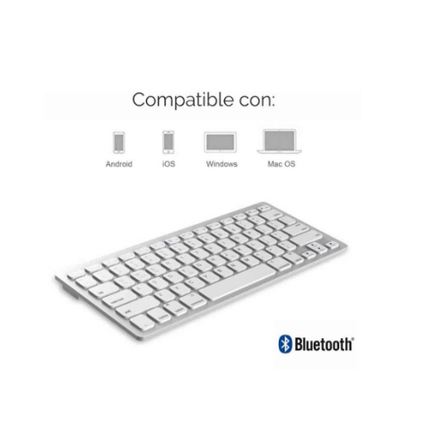 Teclado Bluetooth Weibo Español Ultradelgado-1