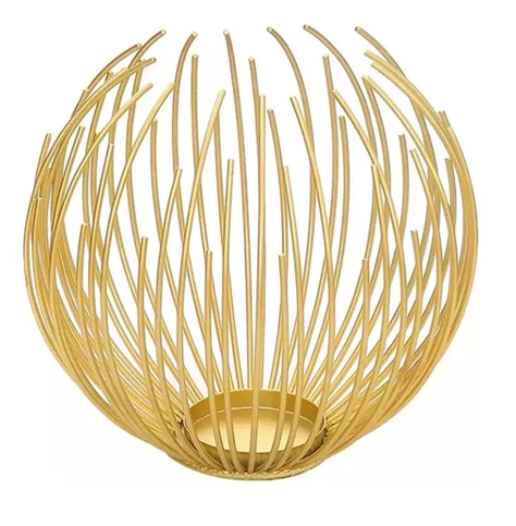 Porta Vela Dorado Elegante-0