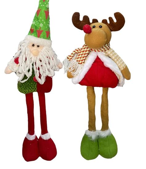 Pack 2 Monos Patas Largas Reno y Santa Claus Navideños-0