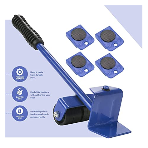 Elevador De Muebles Ergonómico De 4 Rodillos Aparatos Pesados 150Kg-3