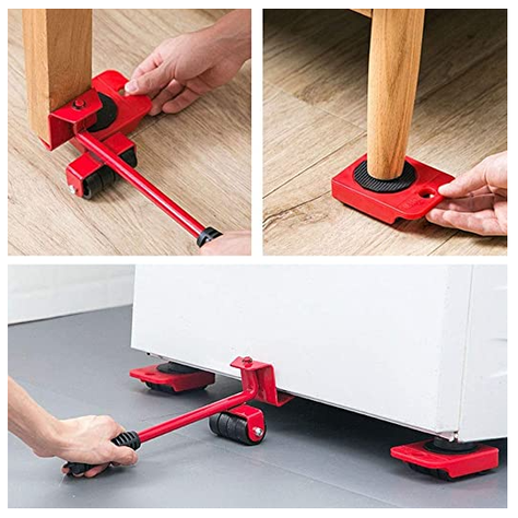 Elevador De Muebles Ergonómico De 4 Rodillos Aparatos Pesados 150Kg-6