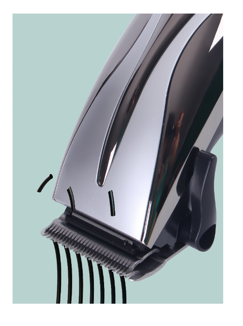 Maquina Cortadora De Pelo Masculina Afeitadora Hoja Ajustable-5