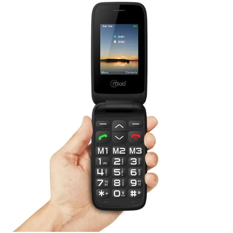 Teléfono Senior Phone SOS 4G LTE Celular Almeja Mas SIM Card-0