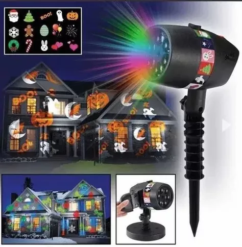 Proyector De Luces Para Navidad Pascuas Fiestas Patrias-4