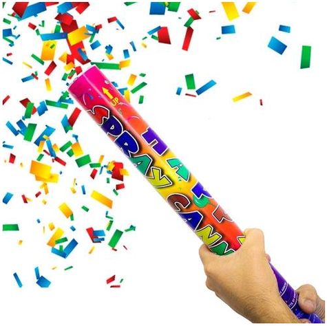 Pack De 5 Tubos De Confetis De 40CM Fiestas Fin De Año Eventos-0