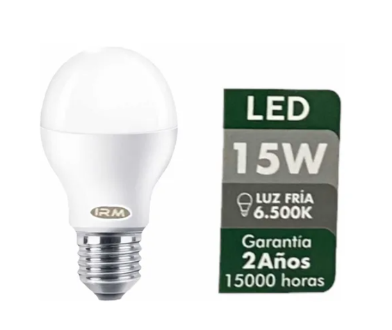 Pack De 2 Ampolletas Led De 15w Luz Fría Bombillas-1