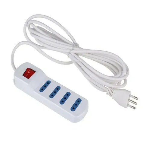 Alargador Cable De Extensión De Alimentación De 4 Entradas-0