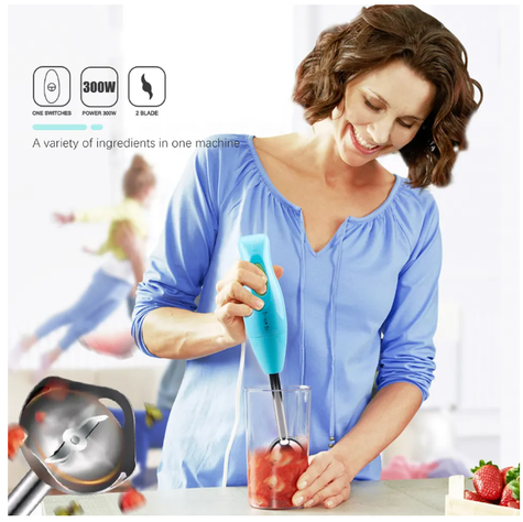 Mezcladora De Alimentos Eléctrica Batidora De Mano De Inmersión-5