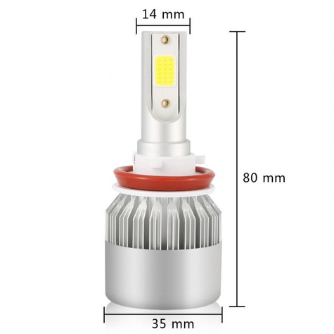 Pack 2 Ampolleta Led Faro Delantero H11 Autos-7